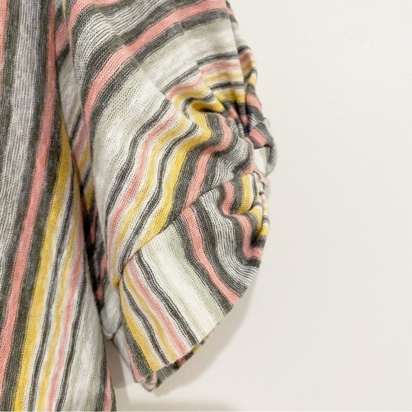 Kim & Cami | Striped Swing Top Short Sleeve Multicolor Size Small - Picture 4 of 6